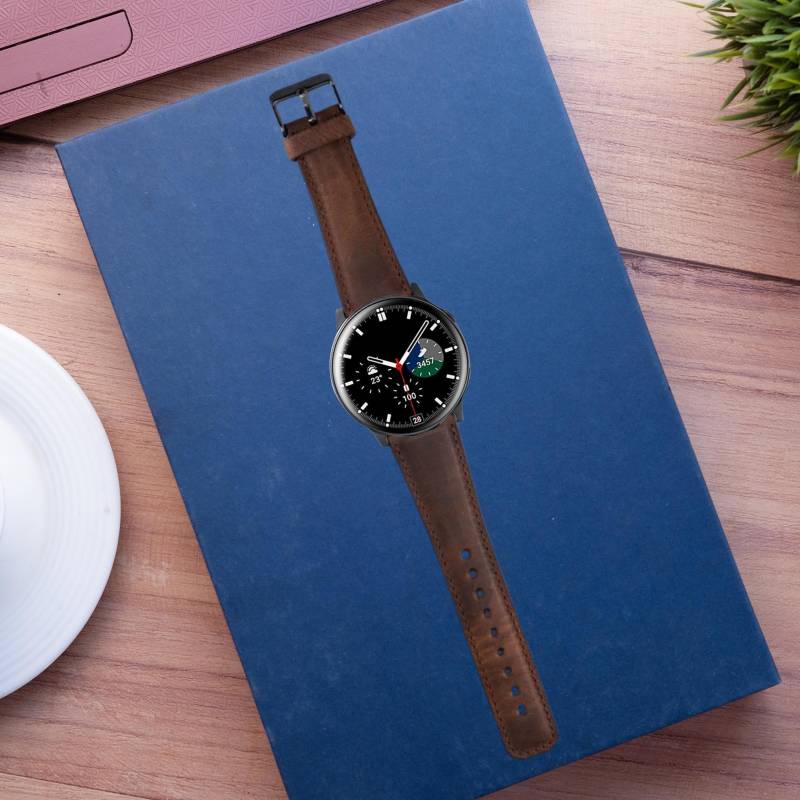 Personalised Leather Samsung Galaxy Watch 7 6 5 4 Active 2 1 Gear S3 S2 Classic 47mm 45mm 44mm 43mm 42mm Band Men Christmas Gift S M L Xl von LeatherBagOne