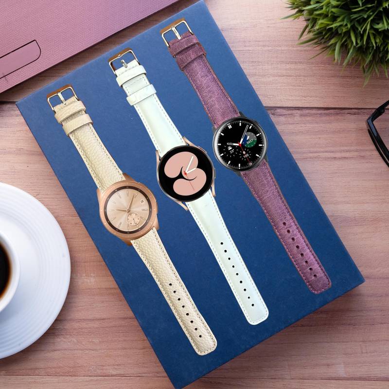 Personalised Samsung Galaxy 4 5 6 7 Smart Active 2 Custom Christmas Gift Men & Women Bracelet Sport Genuine Leather Band Weichnachtsgeschenk von LeatherBagOne