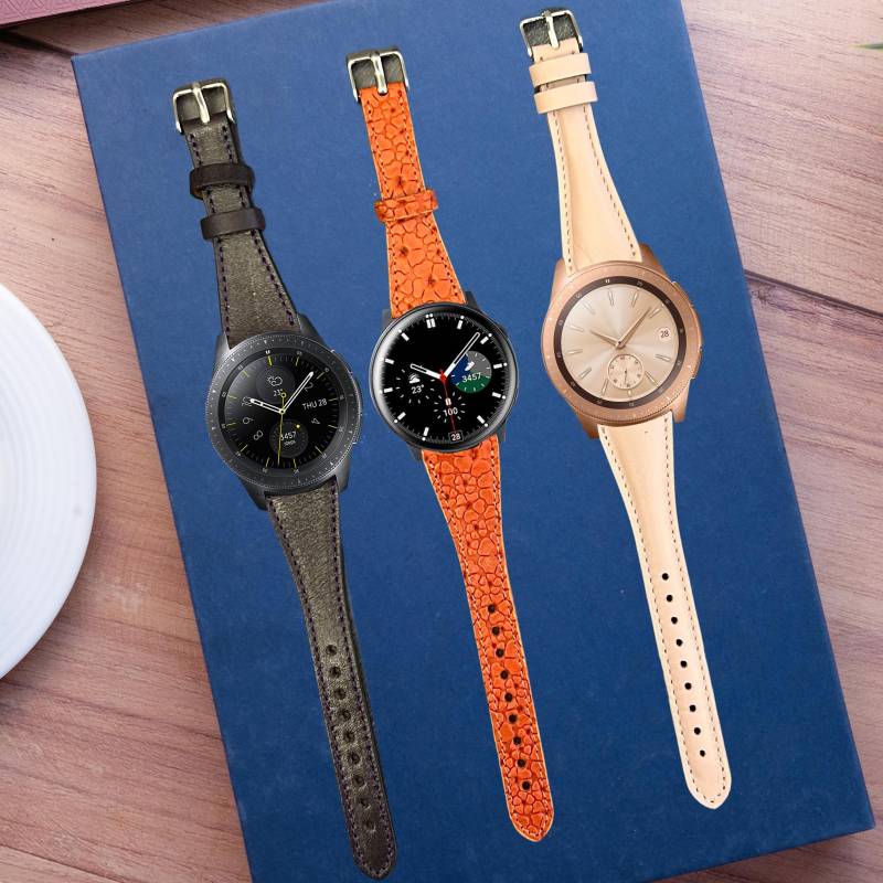 Personalised Samsung Galaxy 4 5 6 7 Smart Active 2 Custom Christmas Gift Men & Women Bracelet Sport Genuine Leather Band Weichnachtsgeschenk von LeatherBagOne