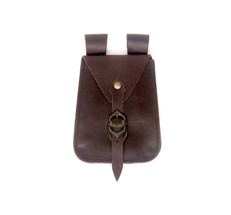 Kleine Mittelalterliche Ledertasche Mit Schnalle Und Gürtelschlaufen Kleine Mittelalterliche Ledertasche Mit Schnalle Und Gürtelschlaufen von LeatherCraft4U