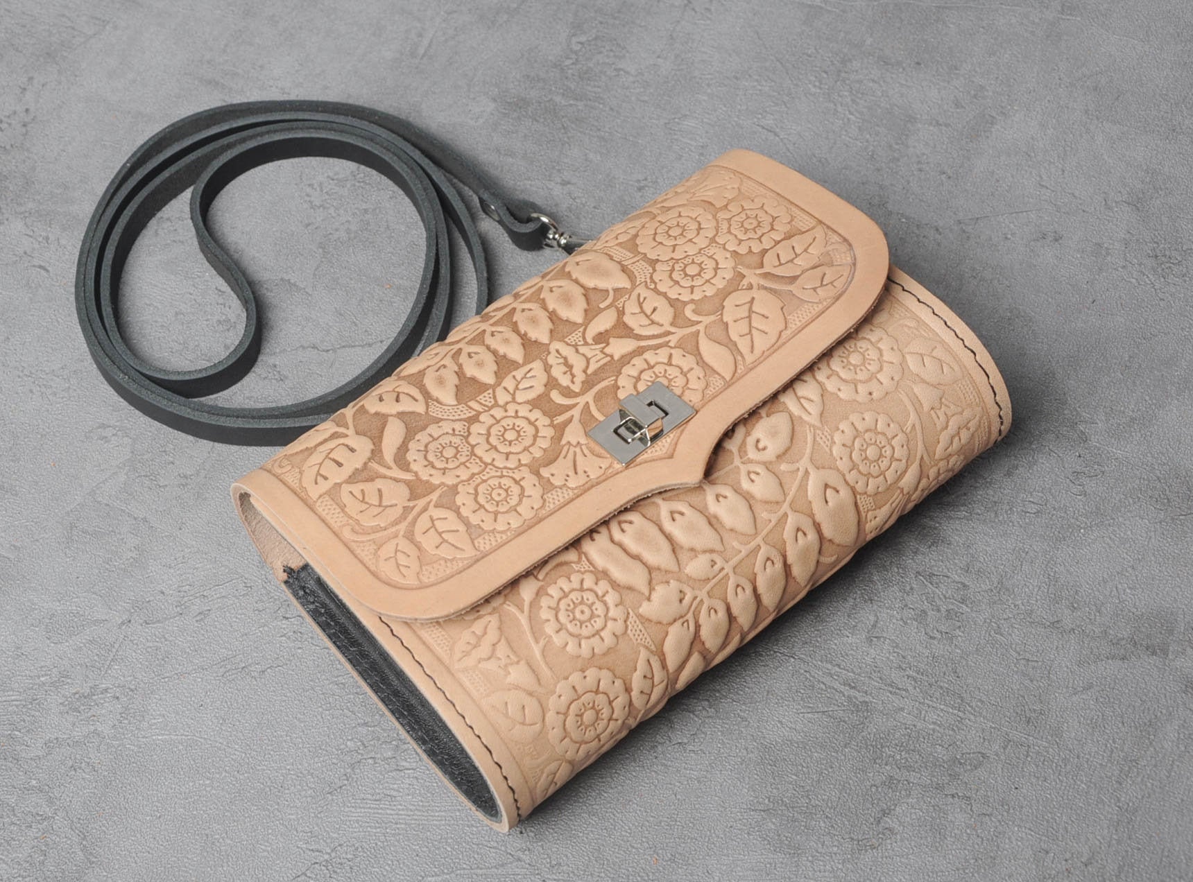 Beige Leder Gürteltasche, Gürtel Geldbörse Für Frauen, Fanny Pack, Geldbörse, Bauchtasche, Einzigartige Geprägtgürtel von LeatherCraftsUA