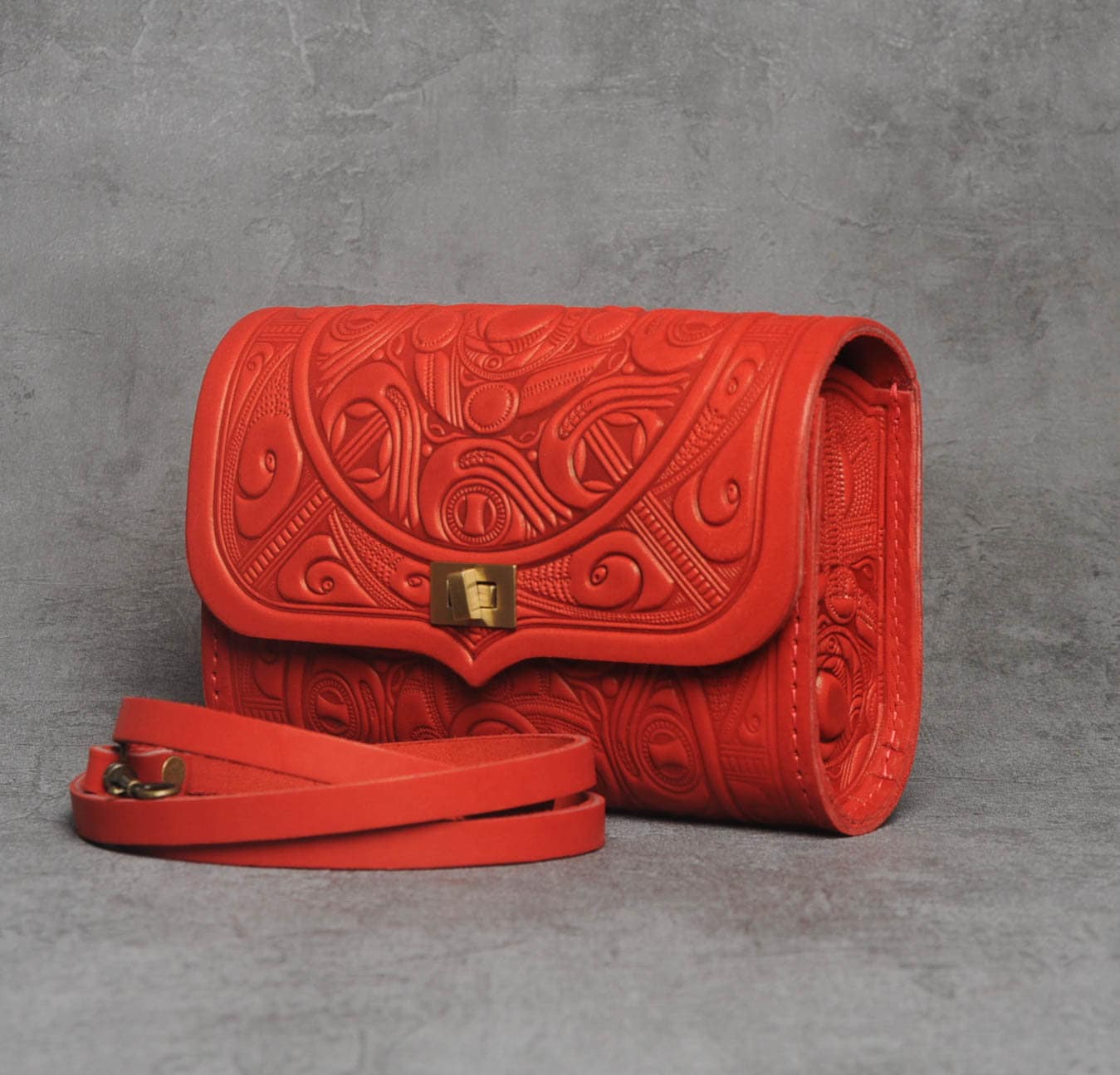 Gürtel Geldbörse Für Frauen, Rote Leder Gürteltasche, Lila Bauchtasche, Geldbörse, Einzigartige Geprägte von LeatherCraftsUA