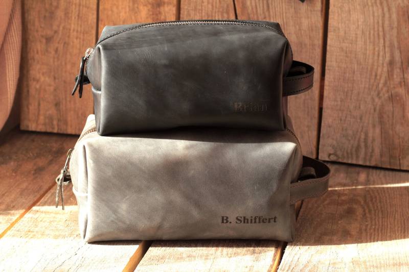 Herren Leder Kulturtasche Personalisiertes Dopp Kit, Trauzeuge Geschenk Herren Leder Kulturtasche Personalisiertes Dopp Kit, Trauzeuge Geschenk von LeatherDoppKit