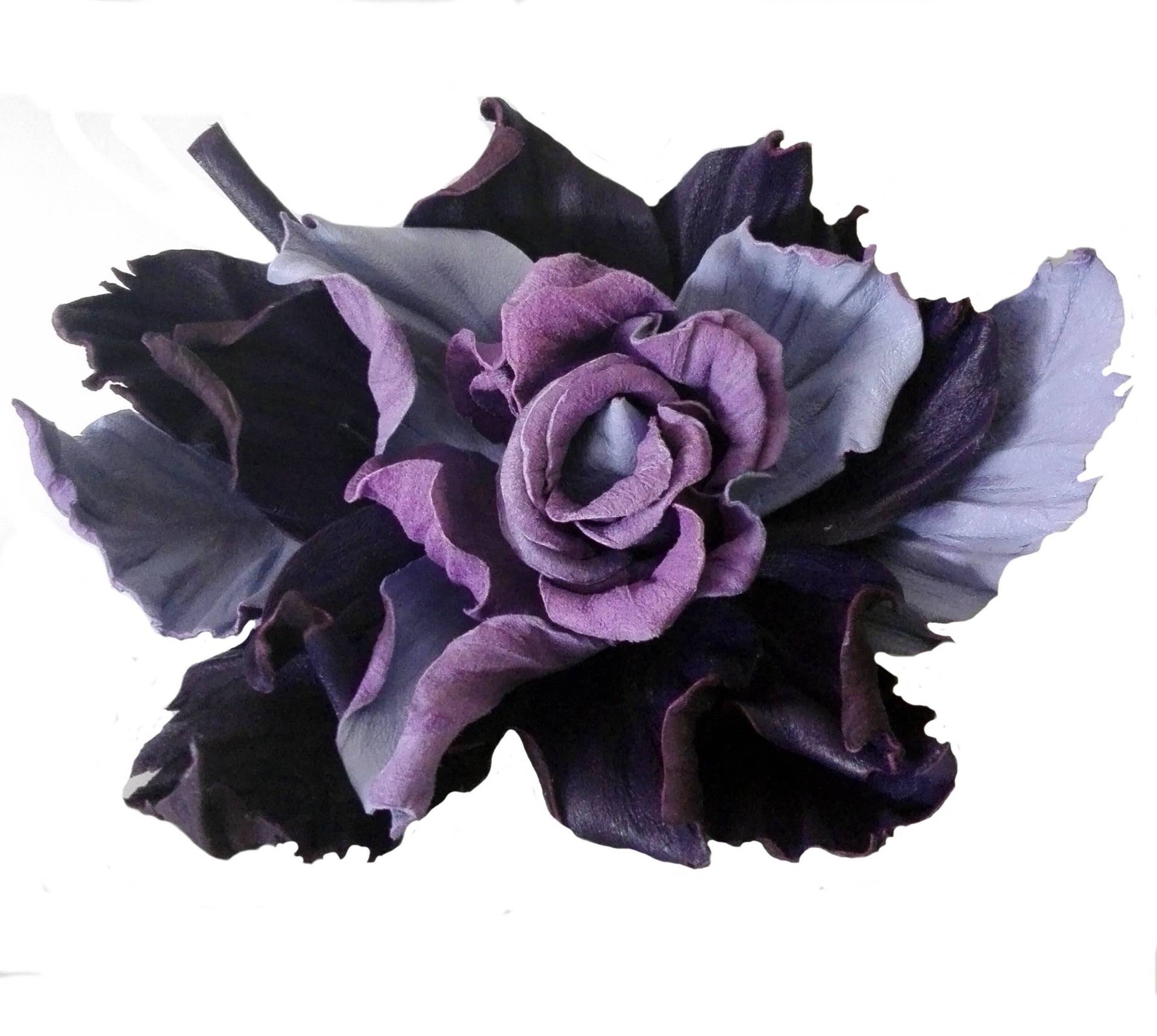 Broche in Cuir Veilchen, Große Violette Rose, Geburtstagskleid, Geburtstagskleid Broche in Cuir Veilchen, Große Violette Rose, Geburtstagskleid, Geburtstagskleid von LeatherFlowersFrance