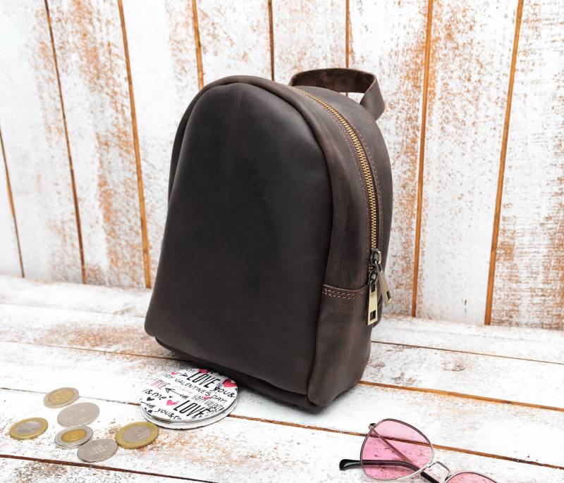 Lederrucksack, Lederrucksack Damen, Rucksack, Geldbeutel Und Taschen, Rucksack Kleiner Schwarzer von LeatherGiftStudio