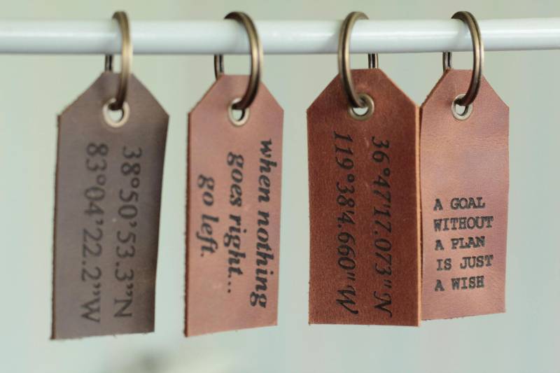 Personalisierter Leder Gepäckanhänger Individuell Gravierter Reiseanhänger von LeatherRMStudio