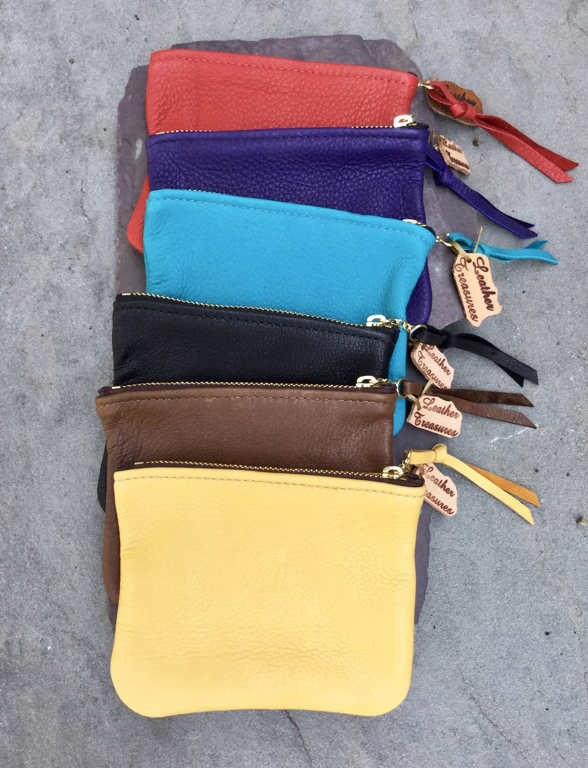 Echtleder Hirschleder Zip Pouch von LeatherTreasuresMV
