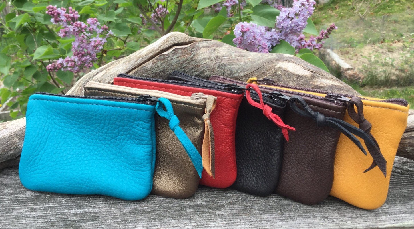 Kleine Hirschledertasche Mit Reißverschluss von LeatherTreasuresMV