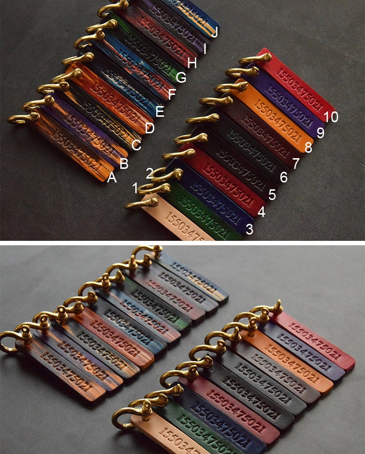 Benutzerdefinierte Leder Schlüsselanhänger, Verloren Finden Personalisierte Nummer, Telefonnummer Permanent Graviert Echtes Benutzerdefinierte Leder Schlüsselanhänger, Verloren Finden Personalisierte Nummer, Telefonnummer Permanent Graviert Echtes von LeatherVine