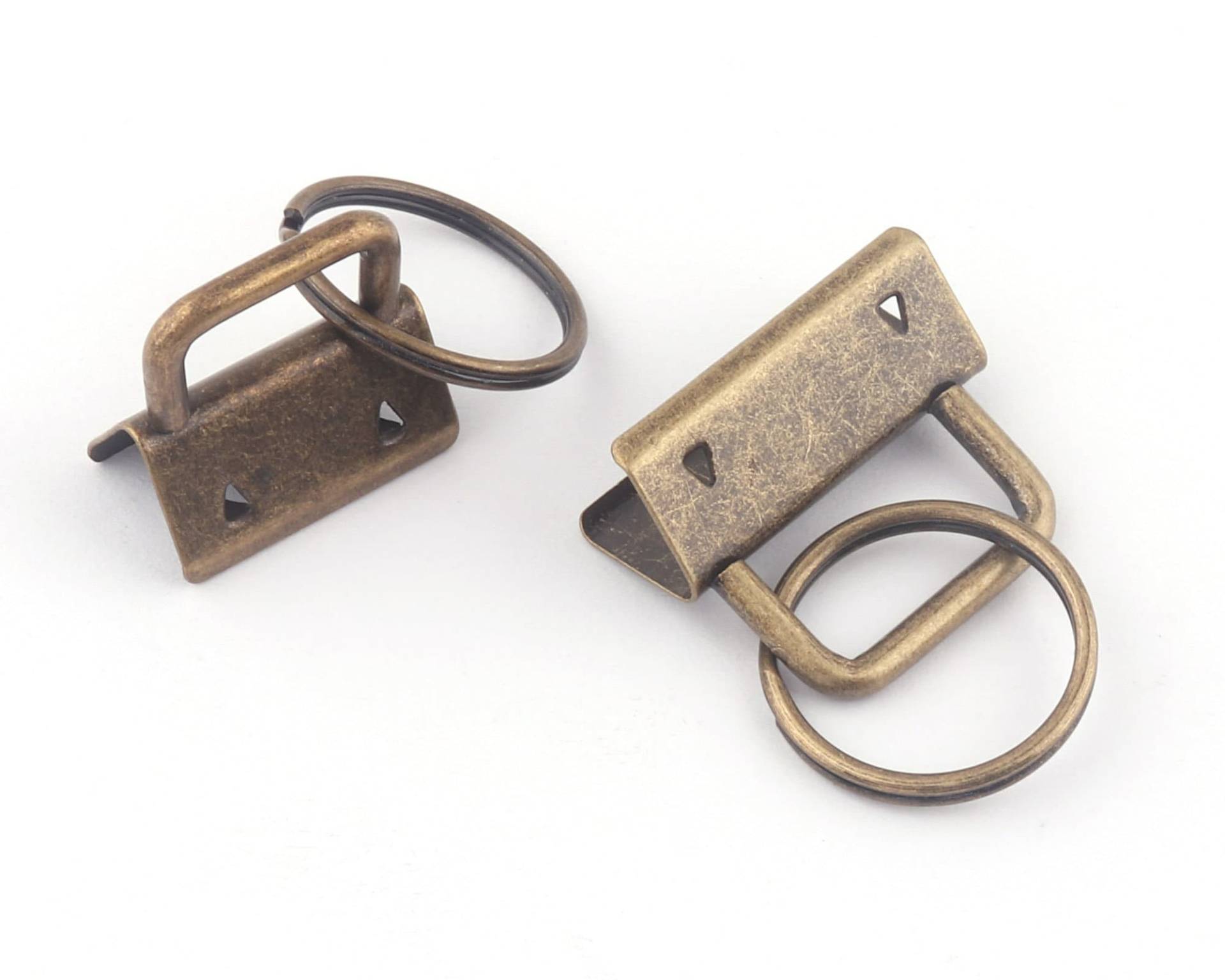 25/32mm Bronze Metall Schlüsselanhänger Hardware Mit Schlüssel Ringe Sets Schlüsselbund Für Riemen Und Schlüsselbänder Gurtband Wristlets von LeatherWorldcraft