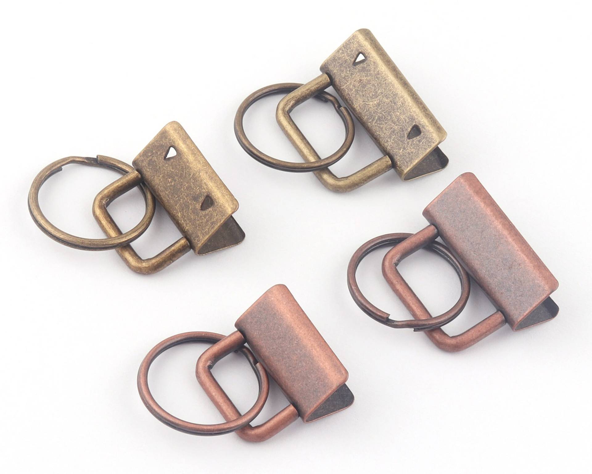 25/32mm Kupfer Metall Schlüsselanhänger Hardware Mit Schlüssel Ringe Sets Schlüsselbund Für Riemen Und Schlüsselbänder Gurtband Wristlets von LeatherWorldcraft