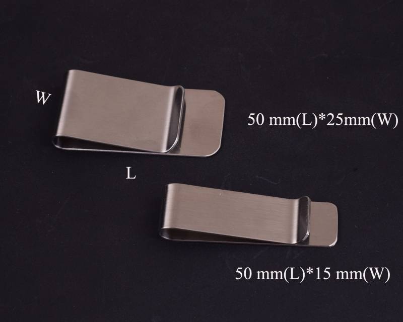 4 Stück Silber Edelstahl Geldscheinklammer, Geldscheinklammer Für Brieftasche Machen, Zubehör Clip Wallet Hardware von LeatherWorldcraft