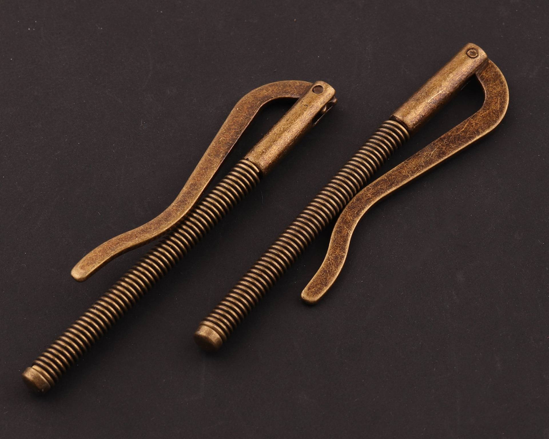 6 Stück Bronze Feder Metall Geldscheinklammer Für Brieftasche Machen Hardware Liefert Frühling Geldscheinklammern Lange Geldbörse Männer von LeatherWorldcraft