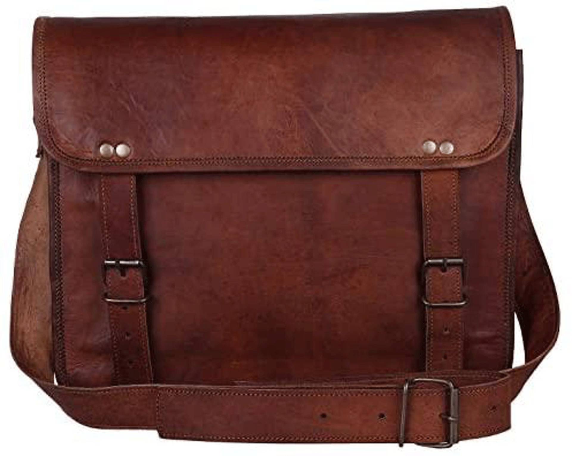 Braune Leder Messenger Tasche Für Männer Frau - Vollnarbenleder Laptoptasche Büro Umhängetasche Aktentasche Schultasche von LeathercreativeArt