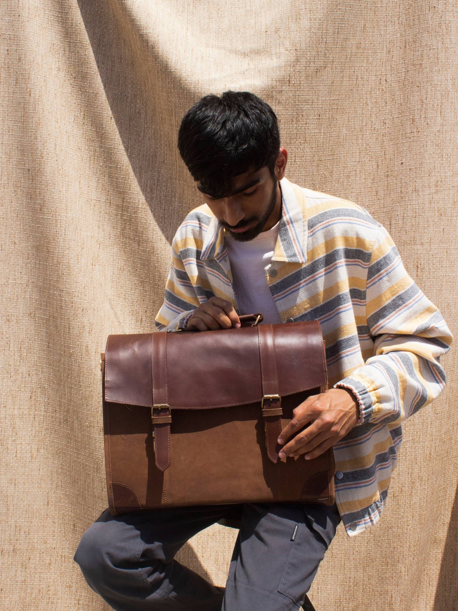 Leder Messenger Bag Aktentasche Männer Handgemachte Laptop Tasche Büro Schultertasche Crossbody Satchel Neuen Job Geschenk, Weihnachtsgeschenke von Leatherewery