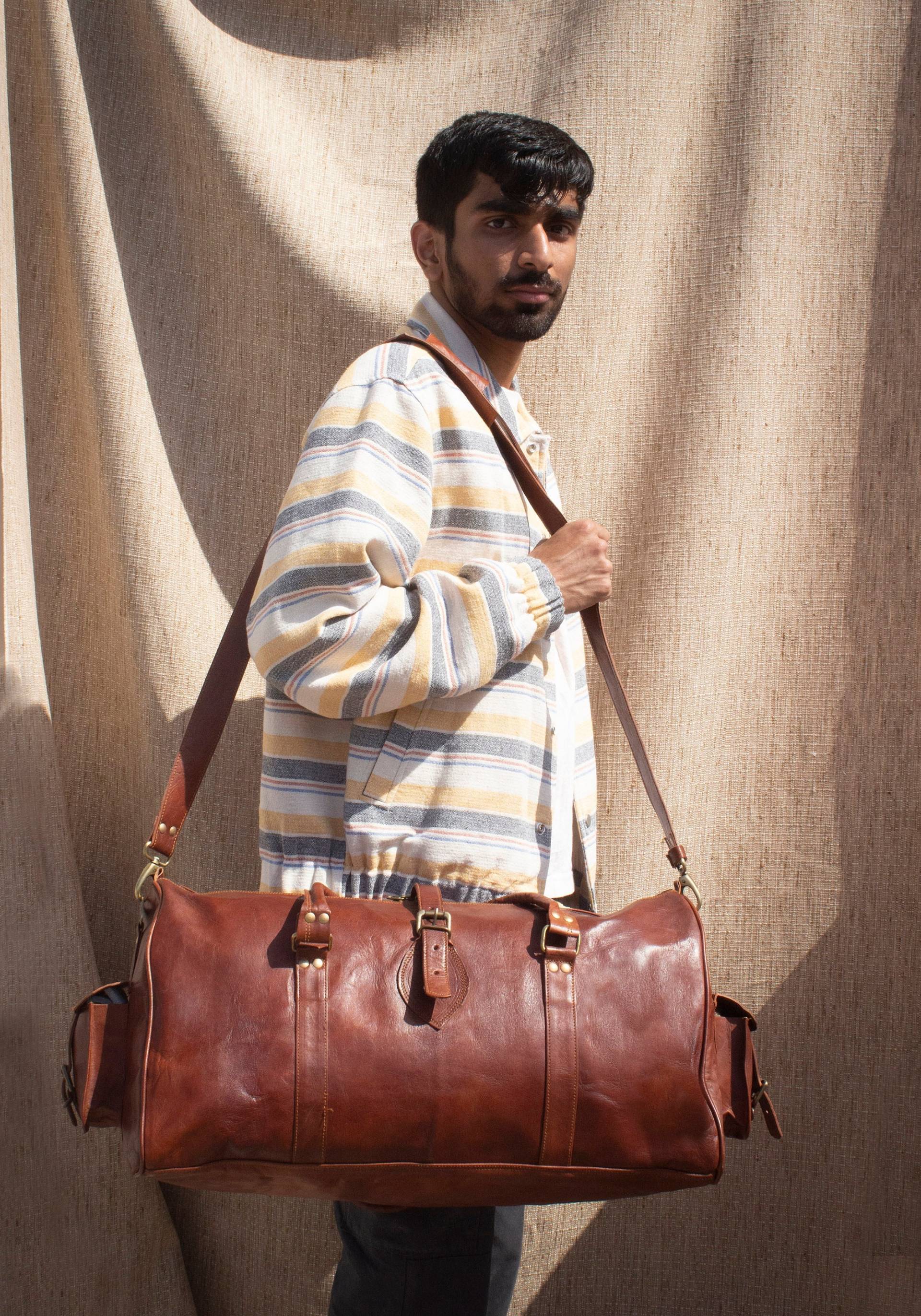 Leder Seesack Handgefertigte Weekender Sporttasche Urlaub Reisetasche Overnight Bag, Weihnachtsgeschenke von Leatherewery