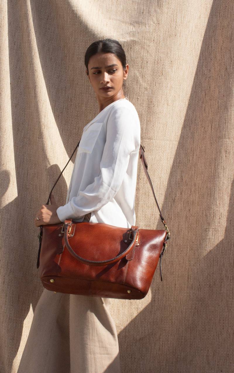 Leder Tote Bag, Handgefertigte Schultertasche Für Frauen, Schulranzen Handtasche, Damen Geldbörse, Pendler Bürotasche Frauen Weihnachtsgeschenke von Leatherewery