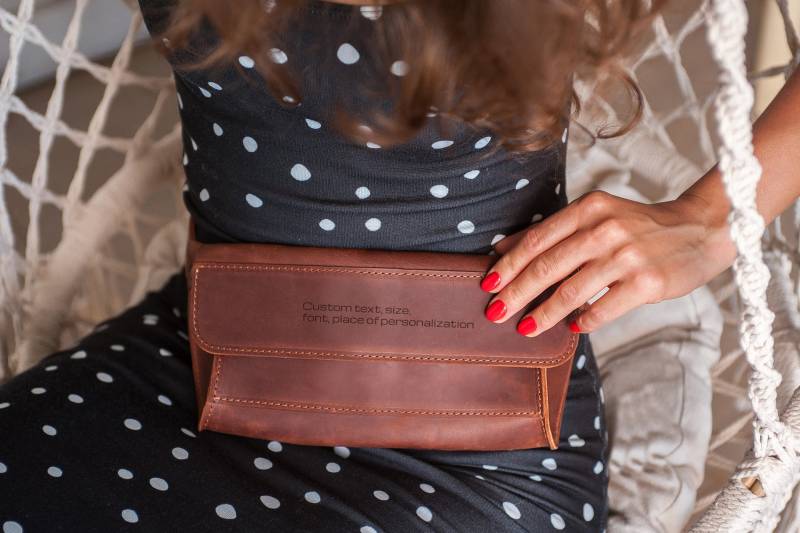 Cognacfarbene Leder Gürteltasche Vintage "Crazy Horse" Hüfttasche." von LeatheryCo