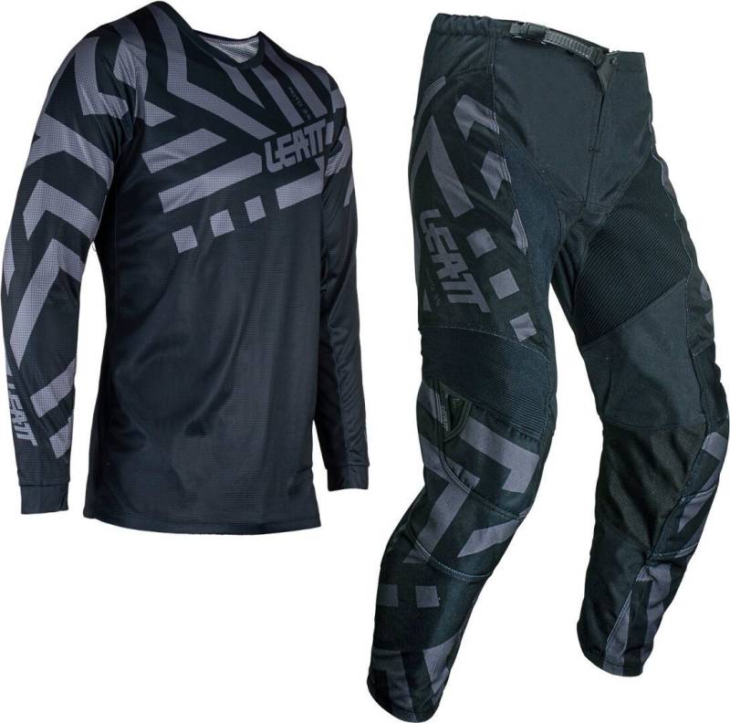 Leatt Motocross-Shirt 3.5 Ride Stealth 2024 Jugend Motocross Jersey und Hose Set von Leatt