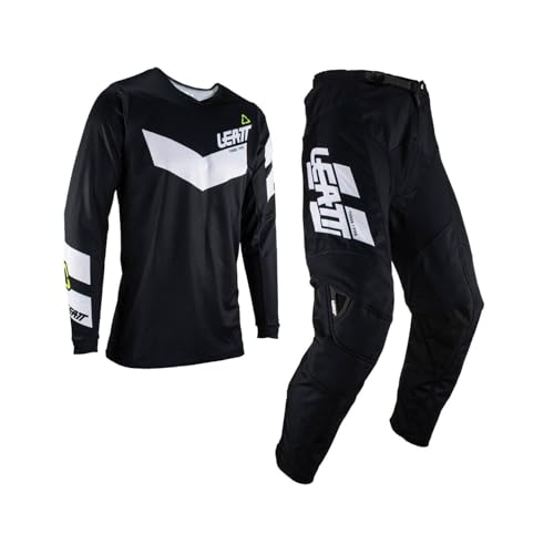 Leatt Unisex 3.5 Ride 2023 Trikots und Hosen Mot motorocross Set, Balck/Weiß, 3XL von Leatt