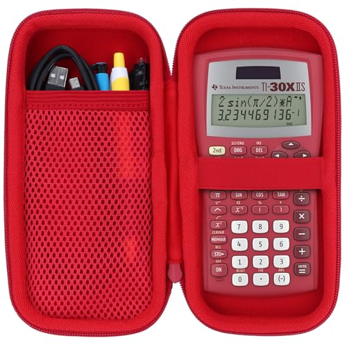 Lebakort Schutz Tasche Hülle Etui für Texas Instruments TI-30XIIS TI-30XS TI-30Xa TI-36X Pro Schulrechner (Rot) von Lebakort