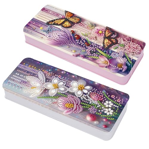 Lebartm 2Stück Diamant Kunst Malerei Bleistift Fall Deckel Multi-Grid Bleistift Schreibwaren Box Federmäppchen 8.1x3.5 in Büroartikel Aufbewahrungsbox für Stifte Marker Malpinsel-01 Lebartm 2Stück Diamant Kunst Malerei Bleistift Fall Deckel Multi-Grid Bleistift Schreibwaren Box Federmäppchen 8.1x3.5 in Büroartikel Aufbewahrungsbox für Stifte Marker Malpinsel-01 von Lebartm