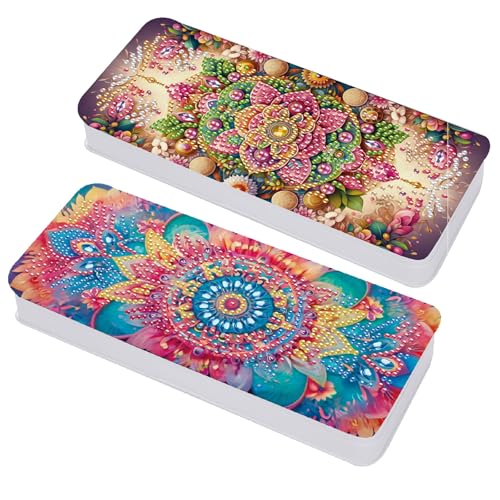 Lebartm 2Stück Diamant Kunst Malerei Bleistift Fall Deckel Multi-Grid Bleistift Schreibwaren Box Federmäppchen 8.1x3.5 in Büroartikel Aufbewahrungsbox für Stifte Marker Malpinsel-02 Lebartm 2Stück Diamant Kunst Malerei Bleistift Fall Deckel Multi-Grid Bleistift Schreibwaren Box Federmäppchen 8.1x3.5 in Büroartikel Aufbewahrungsbox für Stifte Marker Malpinsel-02 von Lebartm
