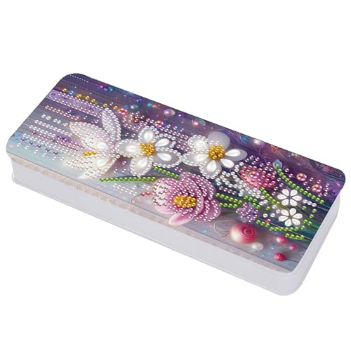 Lebartm Diamant Kunst Malerei Bleistift Fall Deckel Multi-Grid Bleistift Schreibwaren Box Federmäppchen 8.1x3.5 in Büroartikel Aufbewahrungsbox für Stifte Marker Malpinsel-Blume Lebartm Diamant Kunst Malerei Bleistift Fall Deckel Multi-Grid Bleistift Schreibwaren Box Federmäppchen 8.1x3.5 in Büroartikel Aufbewahrungsbox für Stifte Marker Malpinsel-Blume von Lebartm