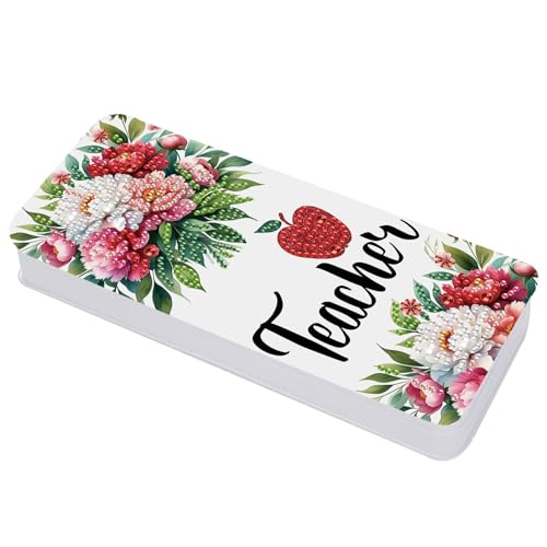 Lebartm Diamant Kunst Malerei Bleistift Fall Deckel Multi-Grid Bleistift Schreibwaren Box Federmäppchen 8.1x3.5 in Büroartikel Aufbewahrungsbox für Stifte Marker Malpinsel-Blumen zum Lehrertag02 Lebartm Diamant Kunst Malerei Bleistift Fall Deckel Multi-Grid Bleistift Schreibwaren Box Federmäppchen 8.1x3.5 in Büroartikel Aufbewahrungsbox für Stifte Marker Malpinsel-Blumen zum Lehrertag02 von Lebartm
