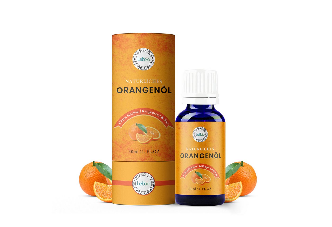 Lebbio Körperöl Orangenöl – 100% pur & kaltgepresst, 30ml Inhalt Lebbio Körperöl Orangenöl – 100% pur & kaltgepresst, 30ml Inhalt von Lebbio