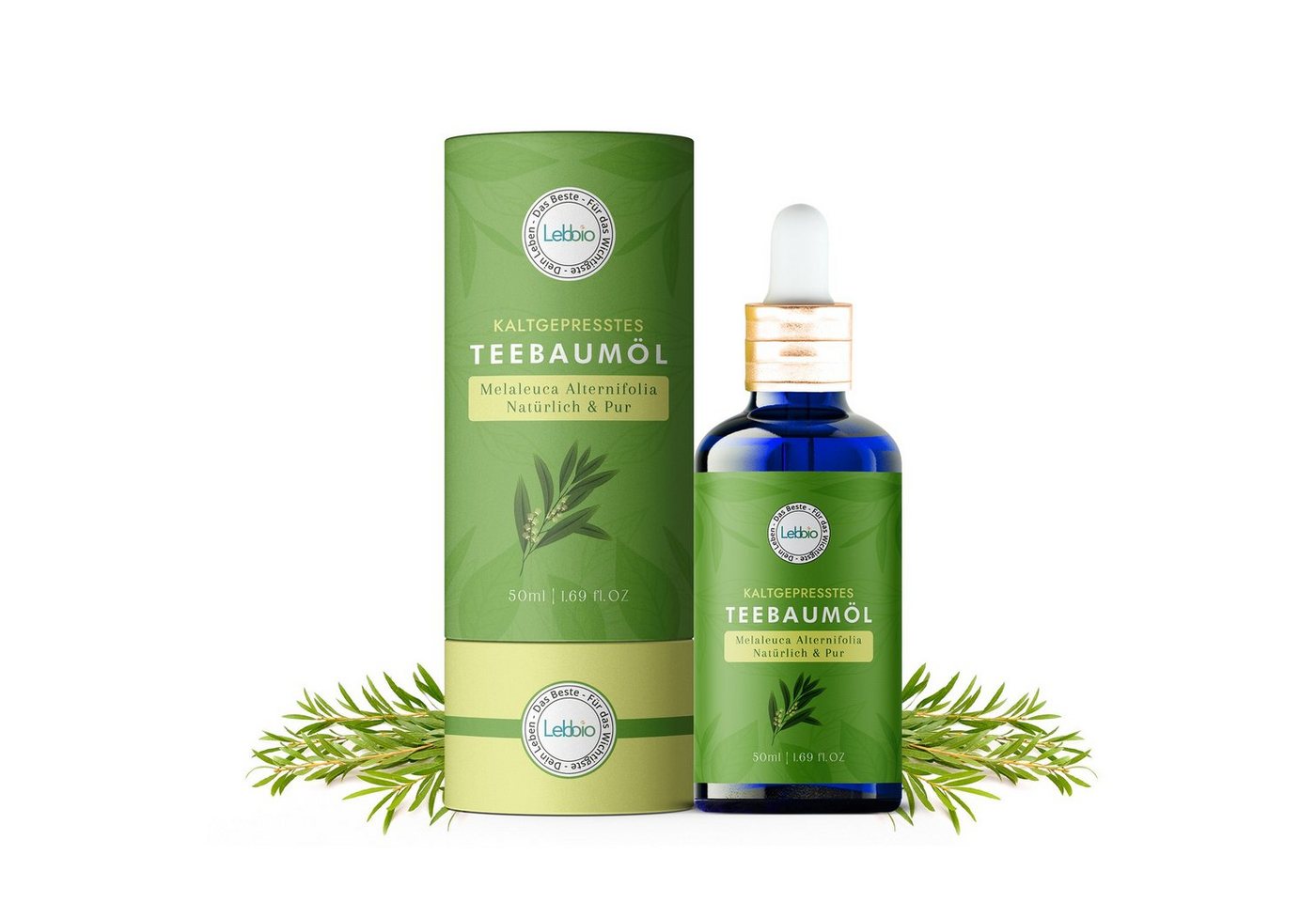 Lebbio Körperöl Teebaumöl – 100% Pur und natürlich, reduziert Hautunreinheiten & unterstützt die Wundheilung Lebbio Körperöl Teebaumöl – 100% Pur und natürlich, reduziert Hautunreinheiten & unterstützt die Wundheilung von Lebbio