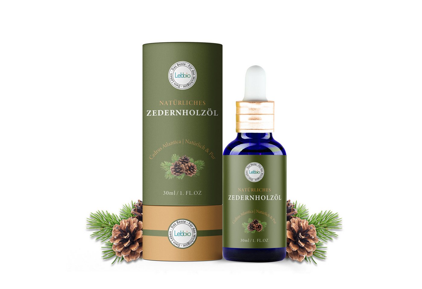Lebbio Körperöl Zedernholzöl – 100% pur & natürlich, Fördert Entspannung, kann Stress reduzieren, Entzündungen lindern Lebbio Körperöl Zedernholzöl – 100% pur & natürlich, Fördert Entspannung, kann Stress reduzieren, Entzündungen lindern von Lebbio