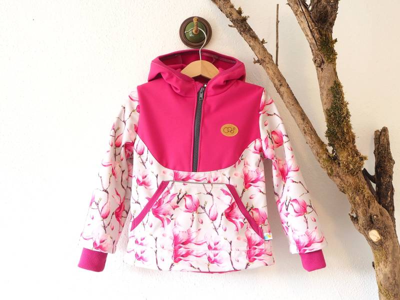 Troyer, Softshelltroyer, Softshelljacke, Schlupfjacke Zum Überziehen, Pullijacke Pink - Grau von LebeKind