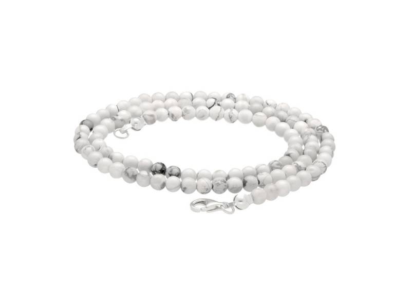 Lebensquelle Plus Kette ohne Anhänger Edelstein Kugelkette + 925 Silber Verschluss, Ø 4mm Kugeln 45cm lang von Lebensquelle Plus