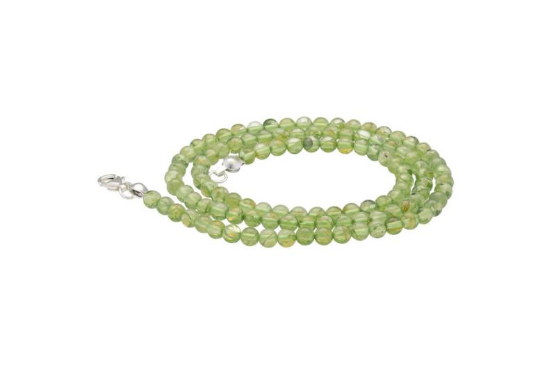 Lebensquelle Plus Kette ohne Anhänger Edelstein Kugelkette + 925 Silber Verschluss, Ø 4mm Kugeln 45cm lang von Lebensquelle Plus