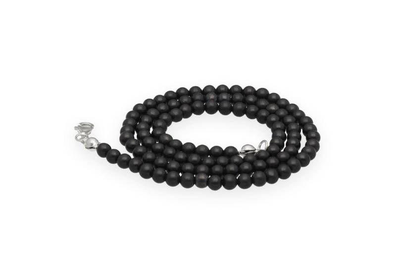 Lebensquelle Plus Kette ohne Anhänger Edelstein Kugelkette + 925 Silber Verschluss, Ø 4mm Kugeln 45cm lang von Lebensquelle Plus