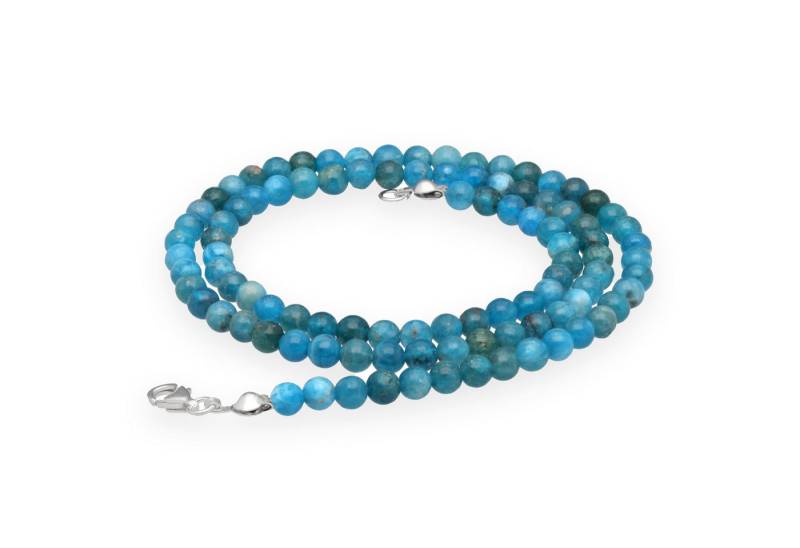 Lebensquelle Plus Kette ohne Anhänger Edelstein Kugelkette + 925 Silber Verschluss, Ø 4mm Kugeln 45cm lang von Lebensquelle Plus