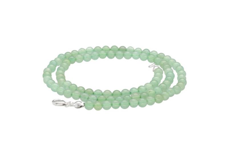 Lebensquelle Plus Kette ohne Anhänger Edelstein Kugelkette + 925 Silber Verschluss, Ø 4mm Kugeln 45cm lang von Lebensquelle Plus