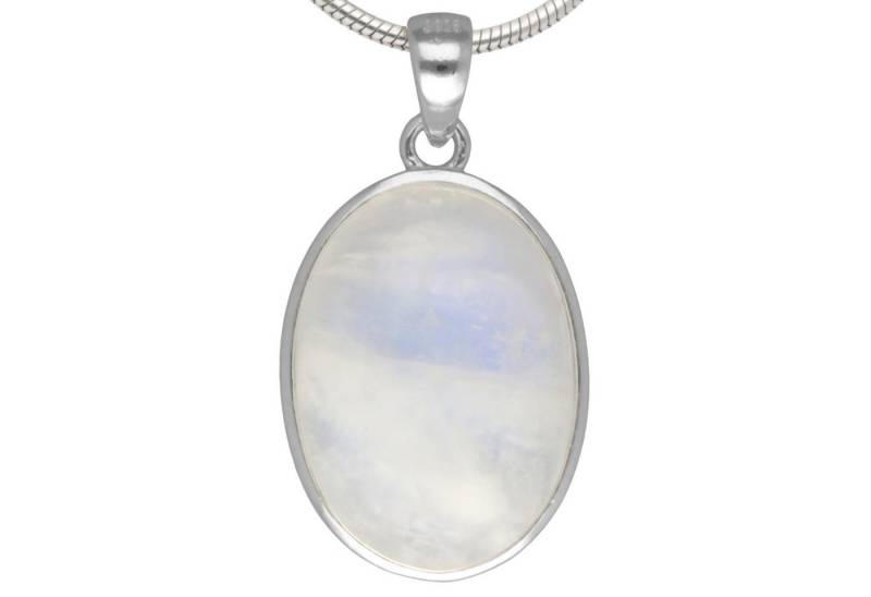 Lebensquelle Plus Kettenanhänger Regenbogen Mondstein Edelstein Anhänger oval von Lebensquelle Plus