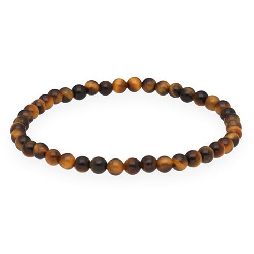 Lebensquelle Plus Mini Kugelarmband | 4mm | Hochwertiges Edelsteinarmband (Tigerauge) von Lebensquelle Plus