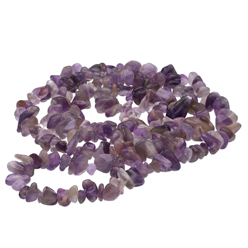 Lebensquelle Plus Splitterkette | Endlos ohne Verschluss | 80-90 cm lang | Edelstein Splitter Kette (Amethyst) von Lebensquelle Plus