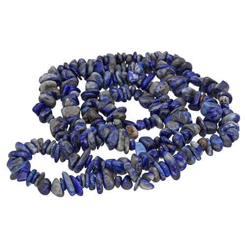 Lebensquelle Plus Splitterkette | Endlos ohne Verschluss | 80-90 cm lang | Edelstein Splitter Kette (Lapislazuli) von Lebensquelle Plus