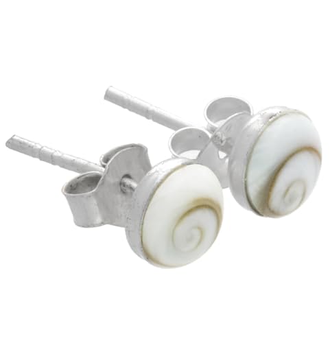 Operculum Ohrstecker | Edelstein Ohrringe | Kugel/Perle 6 mm Durchmesser | 925er Silber Operculum Ohrstecker | Edelstein Ohrringe | Kugel/Perle 6 mm Durchmesser | 925er Silber von Lebensquelle Plus