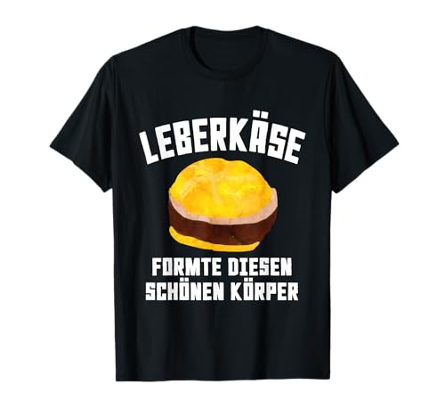 Leberkäse & Leberkas Geschenkideen Herren Leberkäs-T-Shirt Schwarz S Klassische Passform Crew-Ausschnitt Halbarm von Leberkäse & Leberkas Geschenkideen