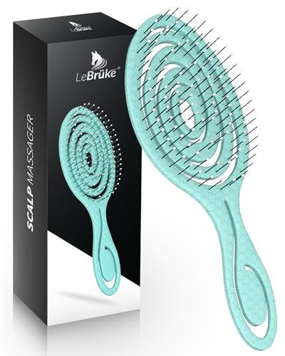 Lebrüke® Haarbürste ohne Ziepen - Für Frauen & Männer - Detangler Bürste - Für Locken & lange Haare von Lebrüke