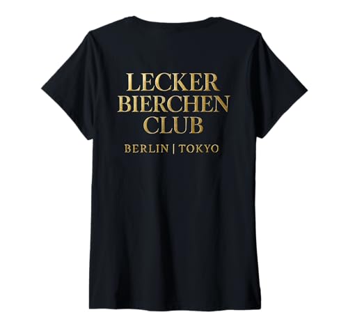 Damen Lecker Bierchen Club - Text auf Rückseite T-Shirt mit V-Ausschnitt Damen Lecker Bierchen Club - Text auf Rückseite T-Shirt mit V-Ausschnitt von Lecker Bierchen Club - Text auf Rückseite
