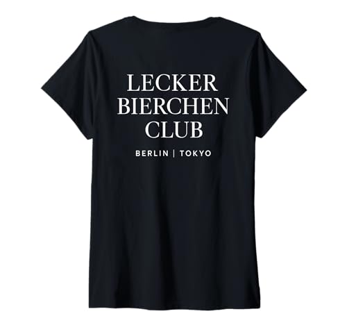 Damen Lecker Bierchen Club - Text auf Rückseite T-Shirt mit V-Ausschnitt Damen Lecker Bierchen Club - Text auf Rückseite T-Shirt mit V-Ausschnitt von Lecker Bierchen Club - Text auf Rückseite
