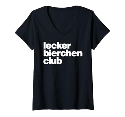 Damen Lecker Bierchen Club Mallorca Malle Urlaub Party T-Shirt mit V-Ausschnitt Damen Lecker Bierchen Club Mallorca Malle Urlaub Party T-Shirt mit V-Ausschnitt von Lecker Bierchen Club - Worldwide