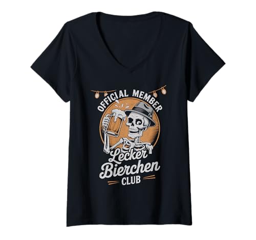 Damen Lecker Bierchen Club Mallorca Malle Urlaub Party T-Shirt mit V-Ausschnitt Damen Lecker Bierchen Club Mallorca Malle Urlaub Party T-Shirt mit V-Ausschnitt von Lecker Bierchen Club - Worldwide