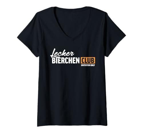Damen Lecker Bierchen Club Mallorca Malle Urlaub Party T-Shirt mit V-Ausschnitt Damen Lecker Bierchen Club Mallorca Malle Urlaub Party T-Shirt mit V-Ausschnitt von Lecker Bierchen Club - Worldwide
